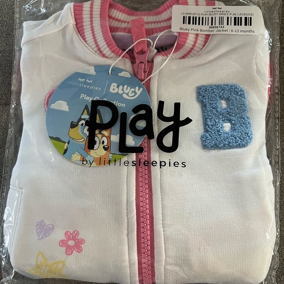 Little Sleepies Bluey Bomber Jacket 6-12 months NWT